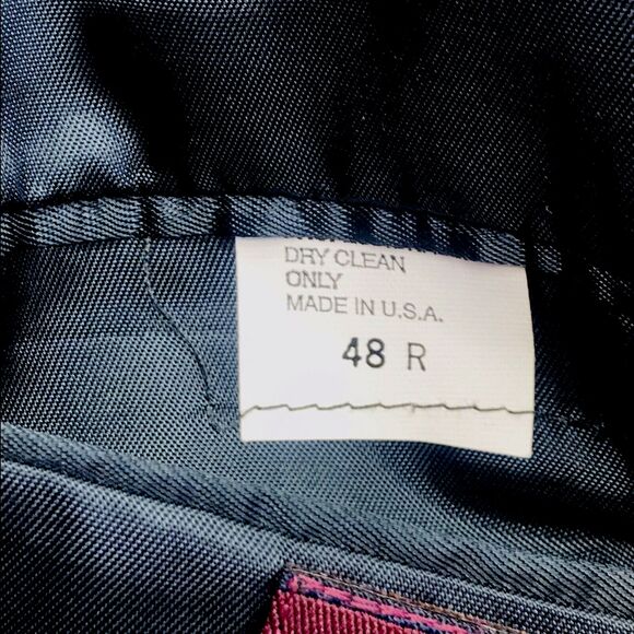 Vintage Jos A Bank Wool Blazer RARE USA Blue Gold Button 48 Mens Nautical - Picture 4 of 12